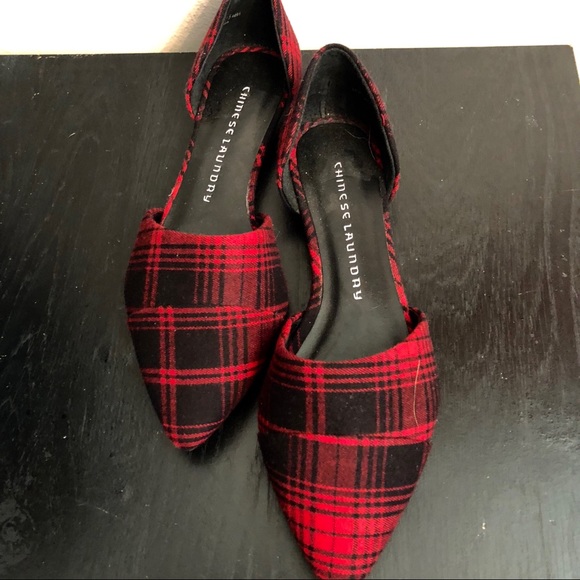 Chinese Laundry Shoes - Chinese Laundry red plaid flats size. 7